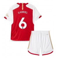 Arsenal Gabriel Magalhaes #6 Koti Peliasu Lasten 2023-24 Lyhythihainen (+ Lyhyet housut)